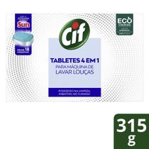 Tabletes 4 em 1 Cif Para Máquina de Lavar Louças 315g Tabletes 4 em 1 Cif Para Máquina de Lavar Louças 315g
