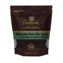 Tabletes Chocolate Puro 70% Cacau Gobeche - Sem Adição de Açúcar e Adoçante com Tâmara - 400g