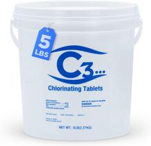 Tabletes de Cloro para Piscina Rx Clear C3 2,3 kg Estabilizado de Liberação Lenta Tabletes de Cloro para Piscina Rx Clear C3 2,3 kg Estabilizado de Liberação Lenta