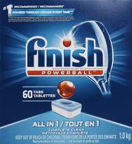 Tabletes de detergente para lava-louças Finish Powerball 54 unidades