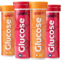 Tabletes de Glicose ELOVATE 40 unidades sabor pêssego e framboesa Tabletes de Glicose ELOVATE 40 unidades sabor pêssego e framboesa
