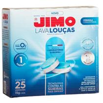 Tabletes LavaLouças Multicamadas Jimo 25 Unidades Limpeza Profunda, Desengordura e Brilho em Um Só Produto, Uso Diário