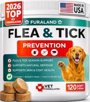 Tabletes mastigáveis para prevenção de pulgas e carrapatos FURALAND fórmula veterinária