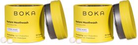 Tabletes para enxaguante bucal Boka com hidroxiapatita sabor cítrico e menta 180 unidades Tabletes para enxaguante bucal Boka com hidroxiapatita sabor cítrico e menta 180 unidades