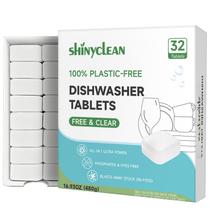 Tabletes para Lava-Louças ShinyClean 32 Unidades Sem Plástico