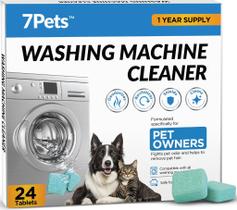 Tablets de limpeza para máquinas de lavar roupa 7PETS, pacote com 24 unidades, fornecimento de 1 ano