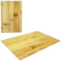 Taboa De Corte Vidro Multiuso Retangular Tipo Madeira