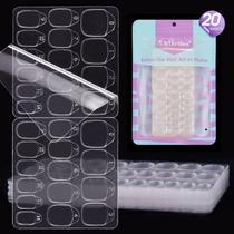 Tabs adesivos para unhas Btartbox para prensagem nas unhas, 20 folhas Tabs adesivos para unhas Btartbox para prensagem nas unhas, 20 folhas