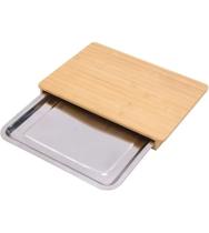 Tabua 40cm por 28cm Ecokitchen Com Bandeja Inox Para Churrasco Tabua 40cm por 28cm Ecokitchen Com Bandeja Inox Para Churrasco