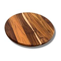 Tábua 45Cm De Madeira Teca Para Cortar E Servir Pizza