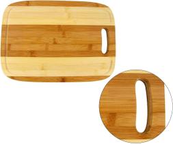 Tábua Bambu Madeira 34cm Multiuso Cozinha Para Corte Churrasco Legumes Oval