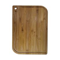 Tábua Bambu Marrom Resistente 40cm Corte De Carne Ecológico Tábua Bambu Marrom Resistente 40cm Corte De Carne Ecológico