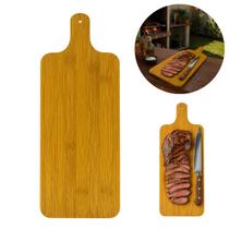 Tábua Bambu P/ Corte Cozinha Natural Premium 37cm