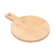 Tábua Bambu Pequena 27cm Redonda Madeira Decoração Churrasco