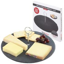 Tábua Bandeja em Ardósia Com Alça Para Servir Queijo E Frios