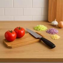 Tábua Bandeja Petisqueira Bambu Retangular Frios Churrasco Amendoim Multiuso 26cm Reforçada