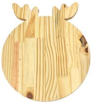 Tábua Base Rena em Madeira Pinus - 30x25cm Tábua Base Rena em Madeira Pinus - 30x25cm