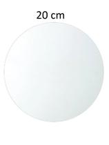 Tábua branca redonda 20cm algo mais