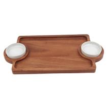 Tábua com 2 Molheira Acácia 40cm - ACASA