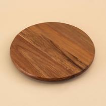 Tábua Com Base Giratória De Acácia 25Cm - Oikos