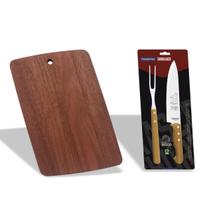 Tabua com jogo trinchante 3 peças