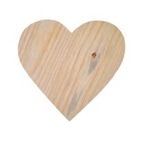 Tábua Coração Grandão em madeira pinus - Jeito Próprio Artesanato