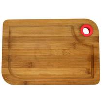 Tábua Corte Bambu Carne Churrasco Com Calha Para Salmora 27,8x19,5cm Clink