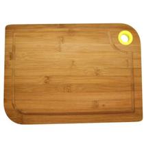Tábua Corte Bambu Carne Churrasco Com Calha Para Salmora 33x24cm Clink