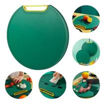 Tábua Corte De Carne Antibacteriana Antimofo Redonda 31cm Tábua Higiênica para Cortar Legumes com Su