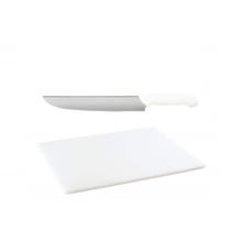 Tabua Corte LISA branca 50x30 Polietileno faca Branca 10 pol Tabua Corte LISA branca 50x30 Polietileno faca Branca 10 pol