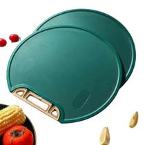 Tábua Cozinha de Corte Antiderrapante Anti-mofo Redonda 34x32cm Suporte Corte carne legumes e frutas Tábua Cozinha de Corte Antiderrapante Anti-mofo Redonda 34x32cm Suporte Corte carne legumes e frutas