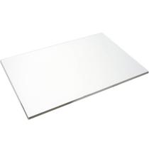 Tábua de Açougue Grande Branca Corte Carne Profissional 60x40cm 10mm Placa Açougueiro