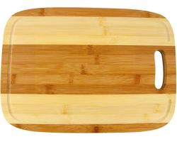 Tábua De Bambu 34cm Oval Para Corte Churrasco Legumes Com Pegador Tábua De Bambu 34cm Oval Para Corte Churrasco Legumes Com Pegador