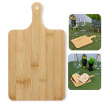 Tábua De Bambu Para Servir Com Cabo 29cm Multiuso Tábua C... Tábua De Bambu Para Servir Com Cabo 29cm Multiuso Tábua C...