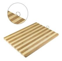 Tabua De Bambu Reforçado Para Cortes Cozinha Carne Churrasco Peixe Legumes Pode Ser Pendurado