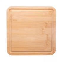 Tábua De Bambu Square 17x1cm Lyor Servir Petiscos Quadrada Com Cava Buffet Tábua De Bambu Square 17x1cm Lyor Servir Petiscos Quadrada Com Cava Buffet