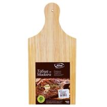 Tábua De Carne Churrasco Corte Madeira 38cm Reforçada Alimentos Prática e Higiênica