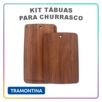 Tábua de Carne Churrasco Madeira Jatobá 2 Peças c/ Brancal Acabamento Óleo para Servir Profissional