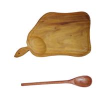 Tábua de carne colher de pau madeira resistente cozinha 2 un Tábua de carne colher de pau madeira resistente cozinha 2 un