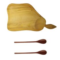 Tábua de carne colheres de pau madeira resistente casa 3 und
