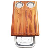 Tábua De Carne Com Bandeja Tábua Para Servir 44x30cm