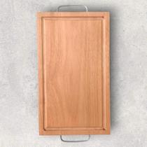 Tábua de Carne Grande de Corte para Churrasco 22x36cm em Madeira Eucalipto