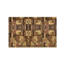 Tábua De Carne Para Churrasco Madeira Invertida Teca - Stolf 44x29,5