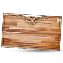 Tábua de Carne para Churrasco Teca Touro