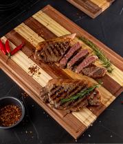Tábua de Carnes de Luxo 45x32,5cm Corte Legumes Carne - Madeira