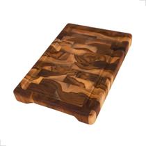Tabua De Churrasco Carne Legumes 30x20cm Madeira Teca Grossa Corte Tabua De Churrasco Carne Legumes 30x20cm Madeira Teca Grossa Corte