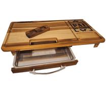 Tabua de churrasco com gaveta melhor pai do mundo presente Tabua de churrasco com gaveta melhor pai do mundo presente