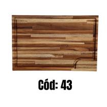 Tábua de Churrasco em Teca Tam. 45x30x2cm