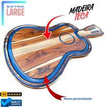 Tábua de Churrasco Violão 62x38 cm PREMIUM - azul - Tábua de Churrasco Violão 62x38 cm PREMIUM - azul -