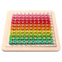 Tábua de contagem de madeira Rainbow Montessori 1-99 com cartão flash Tábua de contagem de madeira Rainbow Montessori 1-99 com cartão flash